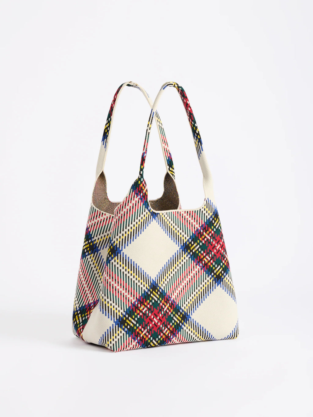Shiraleah Robbie Plaid Tote Cream