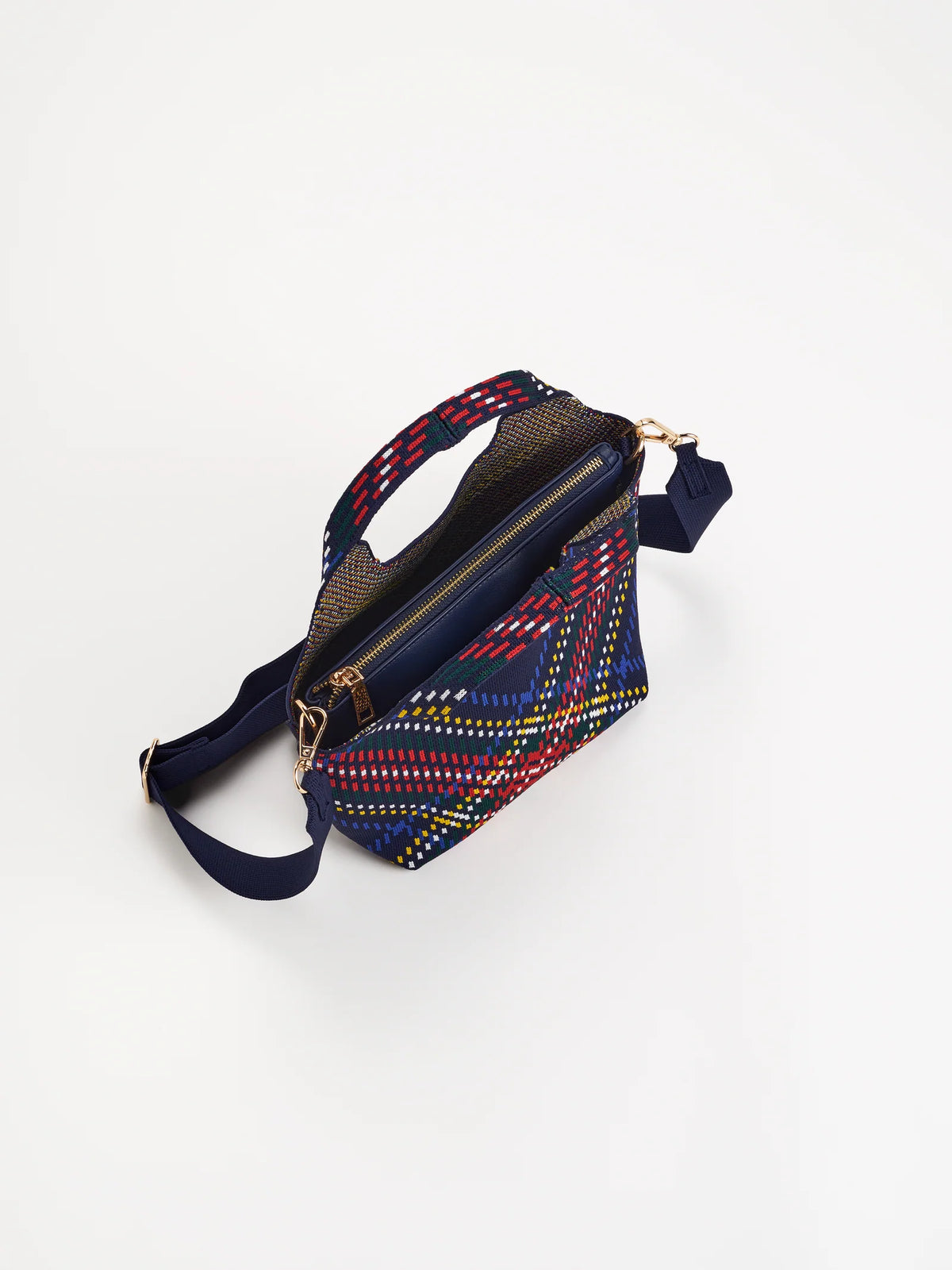 Shiraleah Robbie Plaid Mini Tote Navy