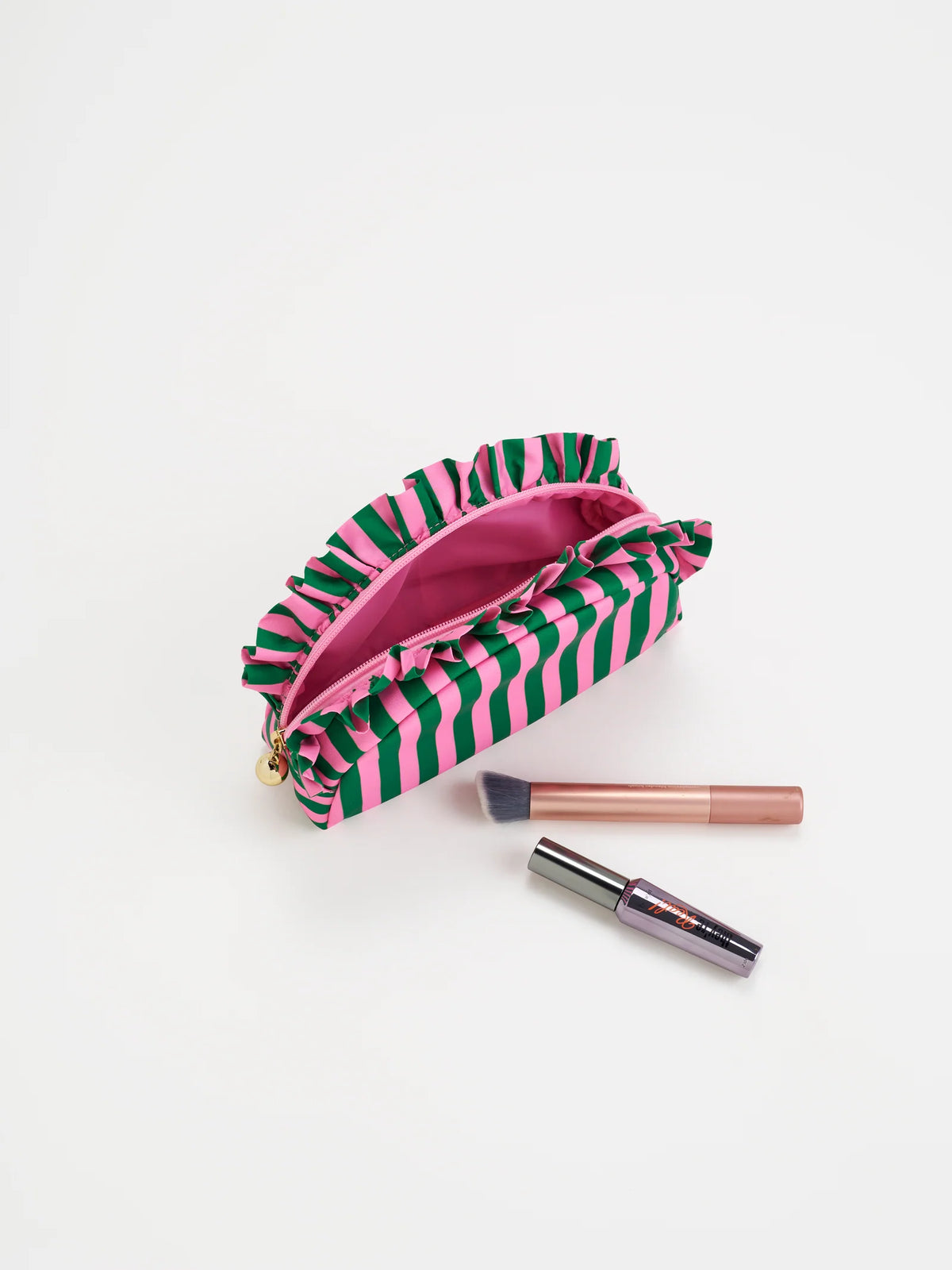Shiraleah Stripe Ruffle Small Zip Pouch