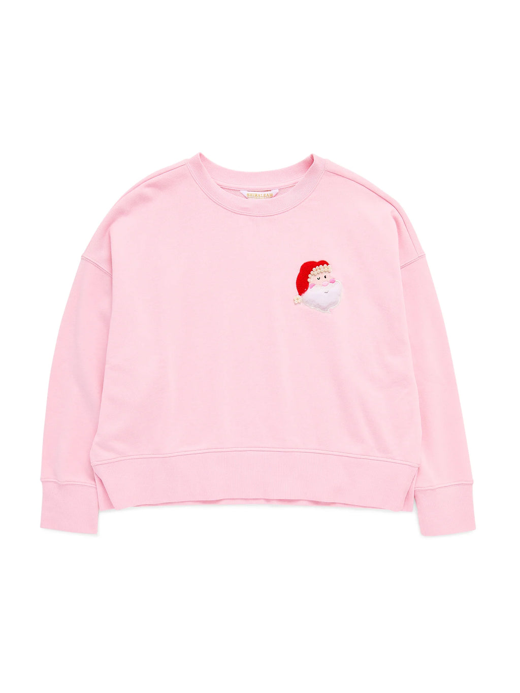 Shiraleah Santa/"Ho Ho Ho" Relaxed Sweatshirt, Blush
