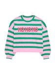 Shiraleah "Ho Ho Ho" Scallop Trim Relaxed Sweater, Green