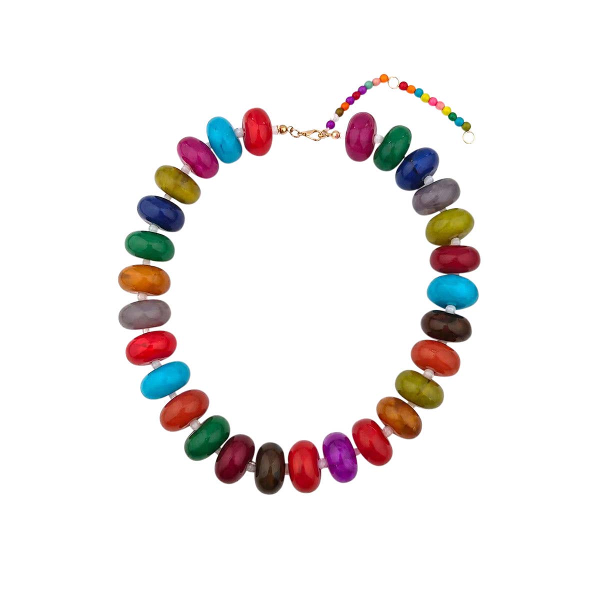 Gemelli Bailey Chunky Beaded Necklace- Dark Multi