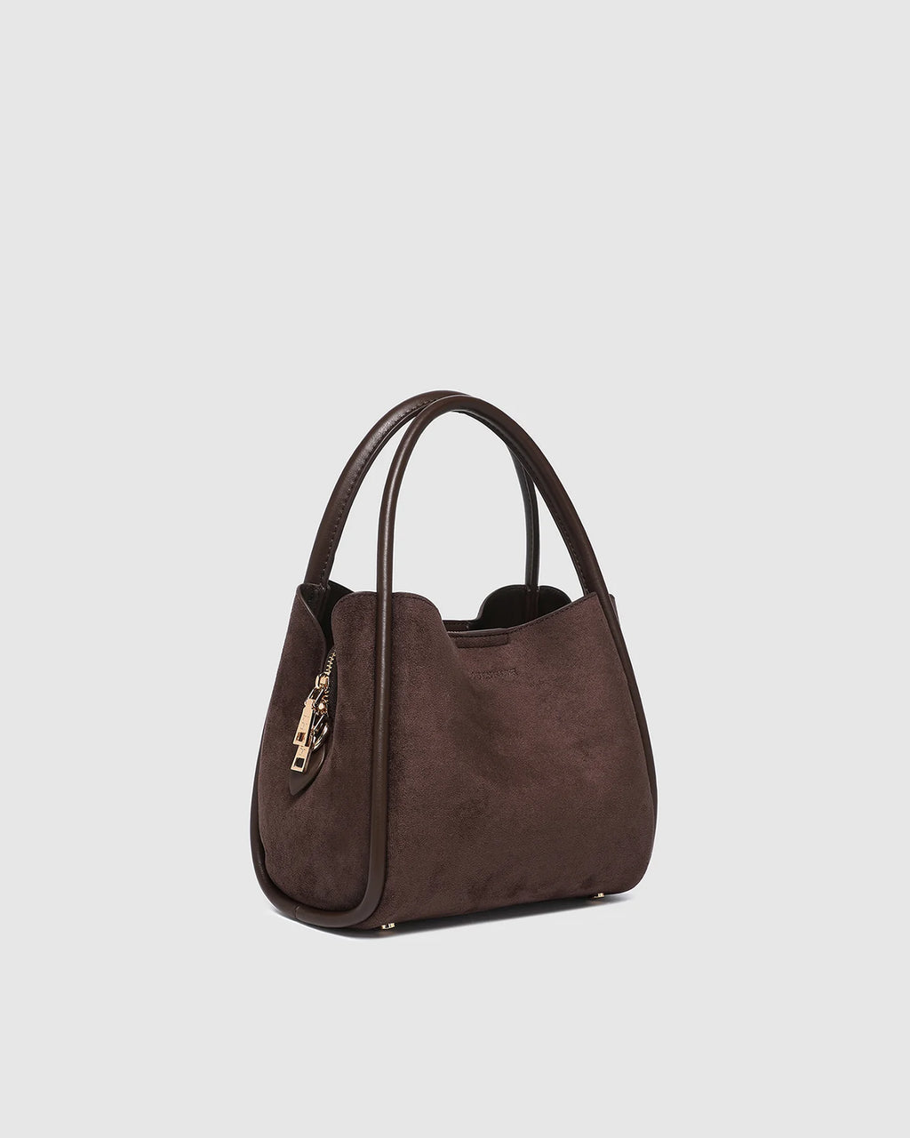 Steffie Suedette Mini Tote Bag - Chocolate