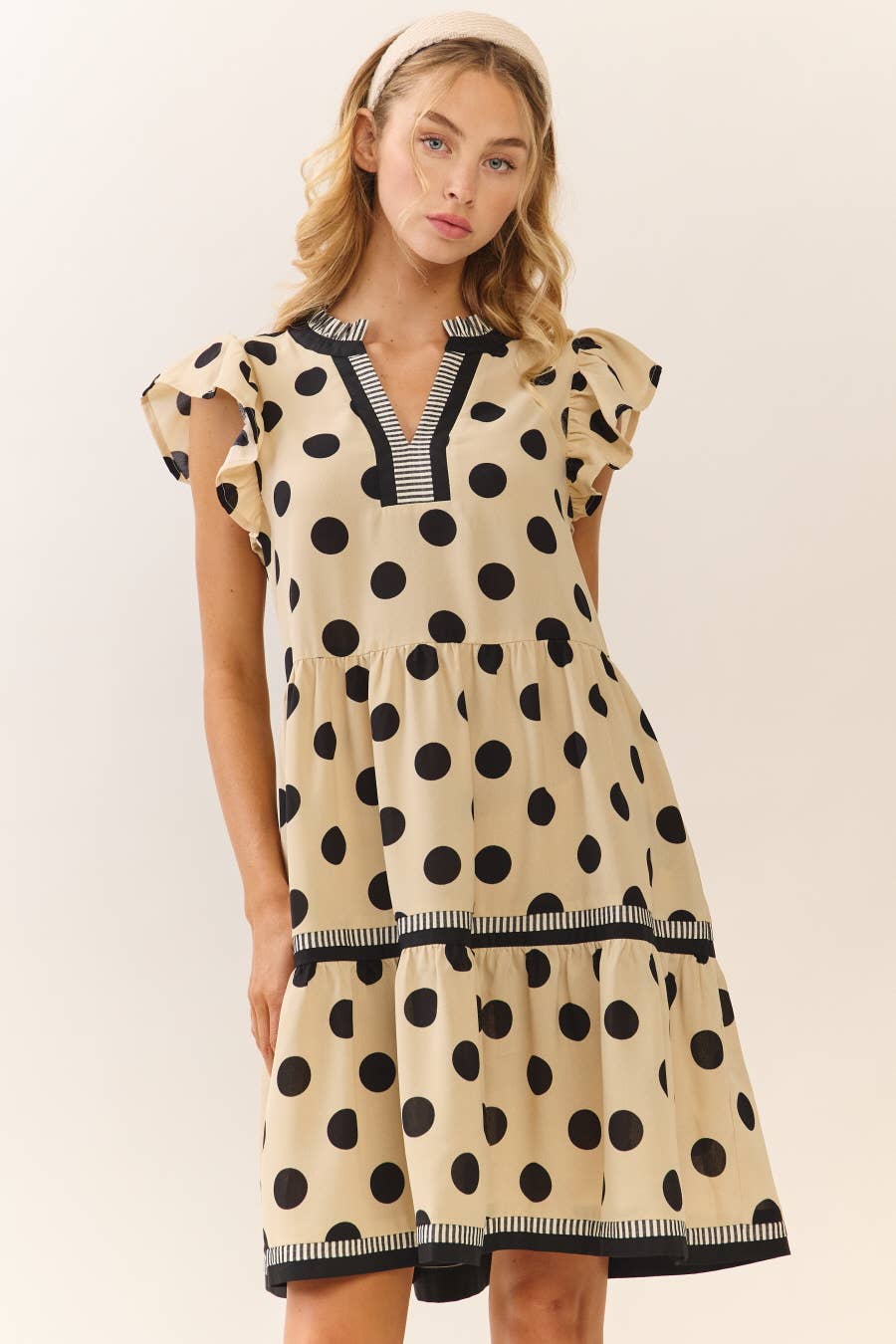 Tiered Polka Dot Dress