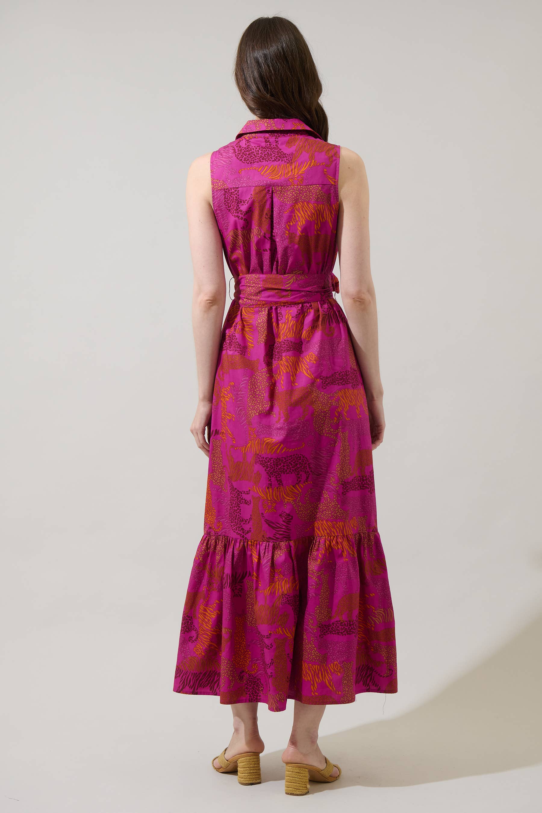 In the Jungle Collared Maxi Dress