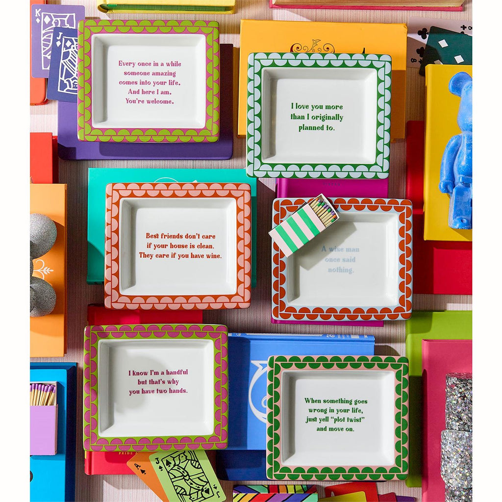 Twos Company Sassy Sayings Catch All Tray in Gift Box