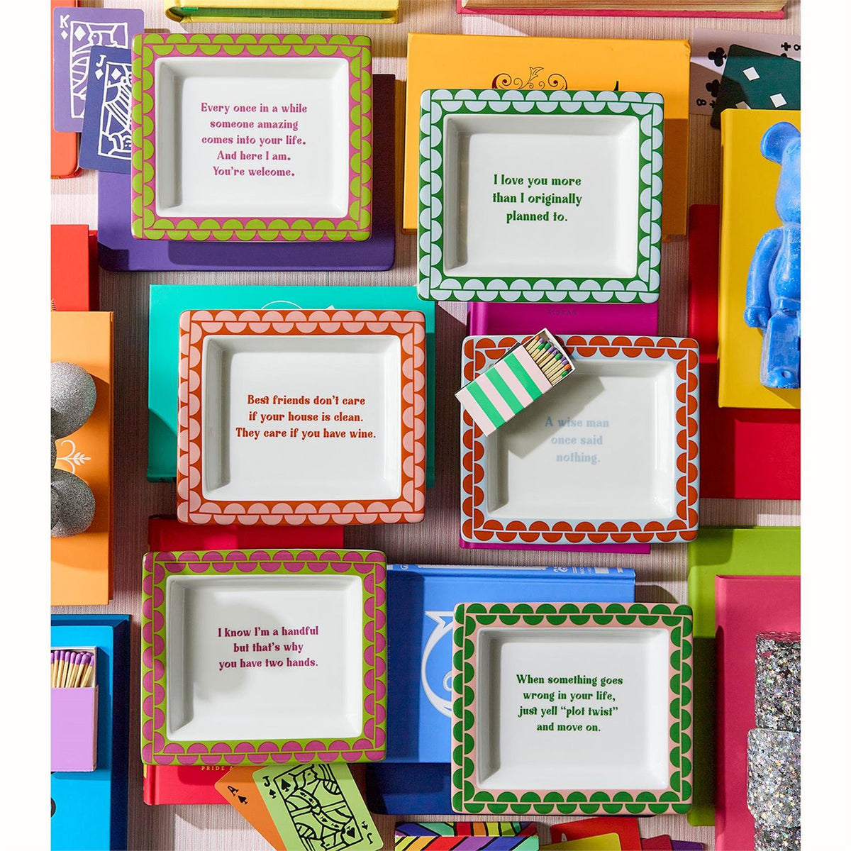 Twos Company Sassy Sayings Catch All Tray in Gift Box