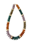Gemelli Calloway Beaded Disc Necklace- Forest Mix