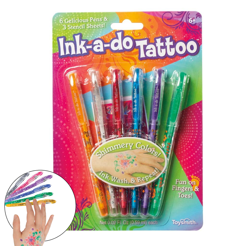 Ink-a-Do Tattoo Pens, Set of 6 Gel Pens