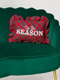 Shiraleah "Tis The Season" Plaid Pillow, Red