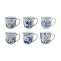 Hazel Mazel Stoneware Mug W Saying, Blue & White