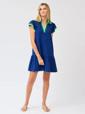 Carissa Dress Navy/ Green