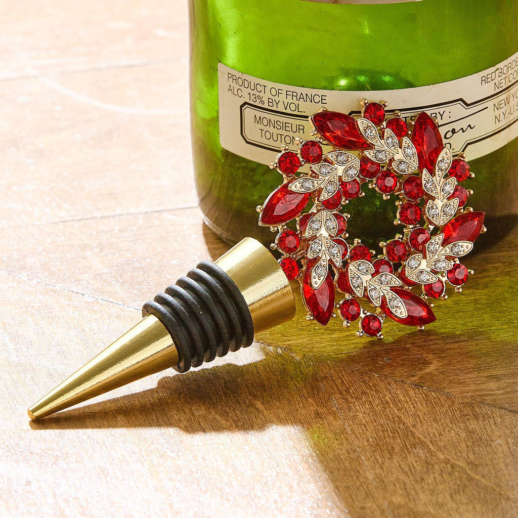 Twos Company Wreath Wine Stopper