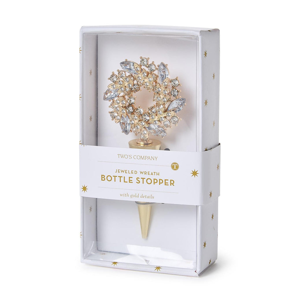 Twos Company Wreath Wine Stopper