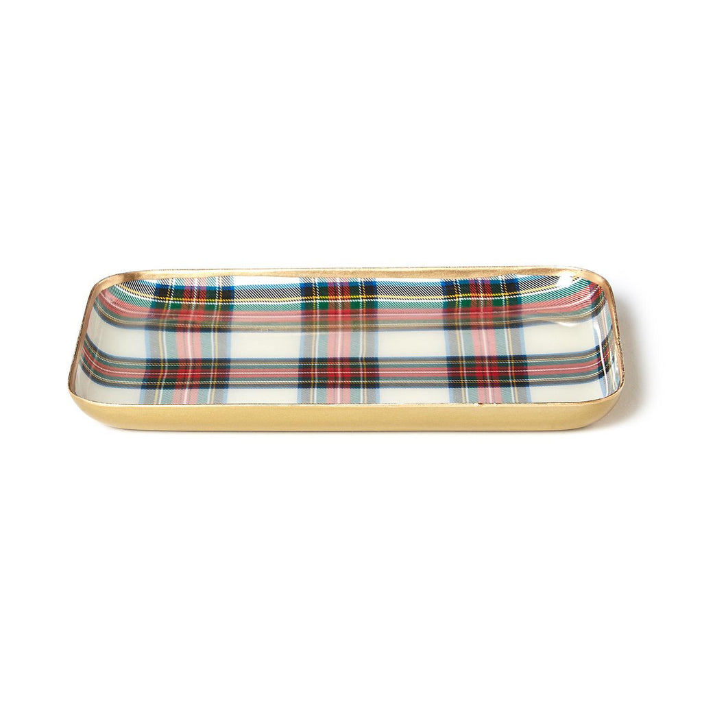 Two Company Tartan Metal Trays