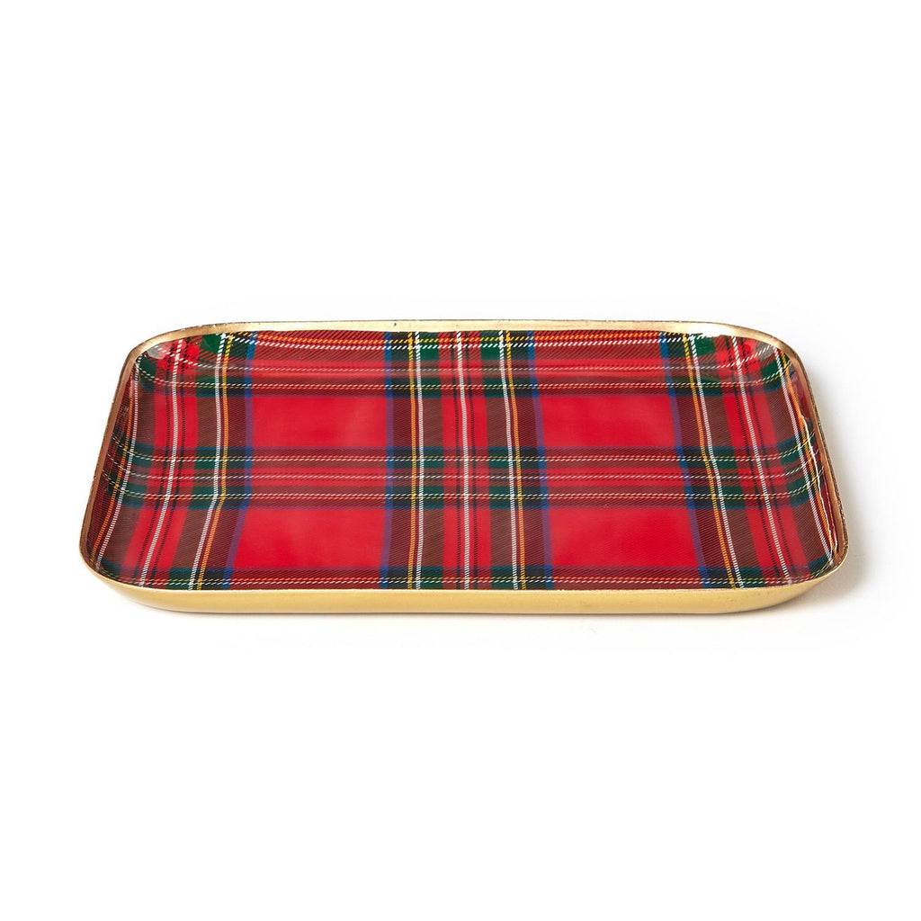 Two Company Tartan Metal Trays