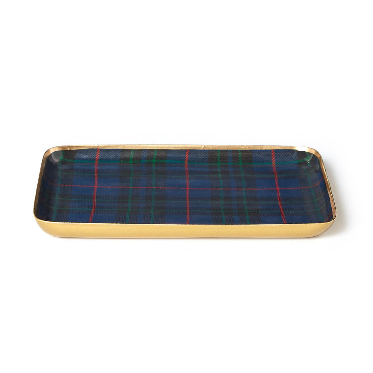 Two Company Tartan Metal Trays