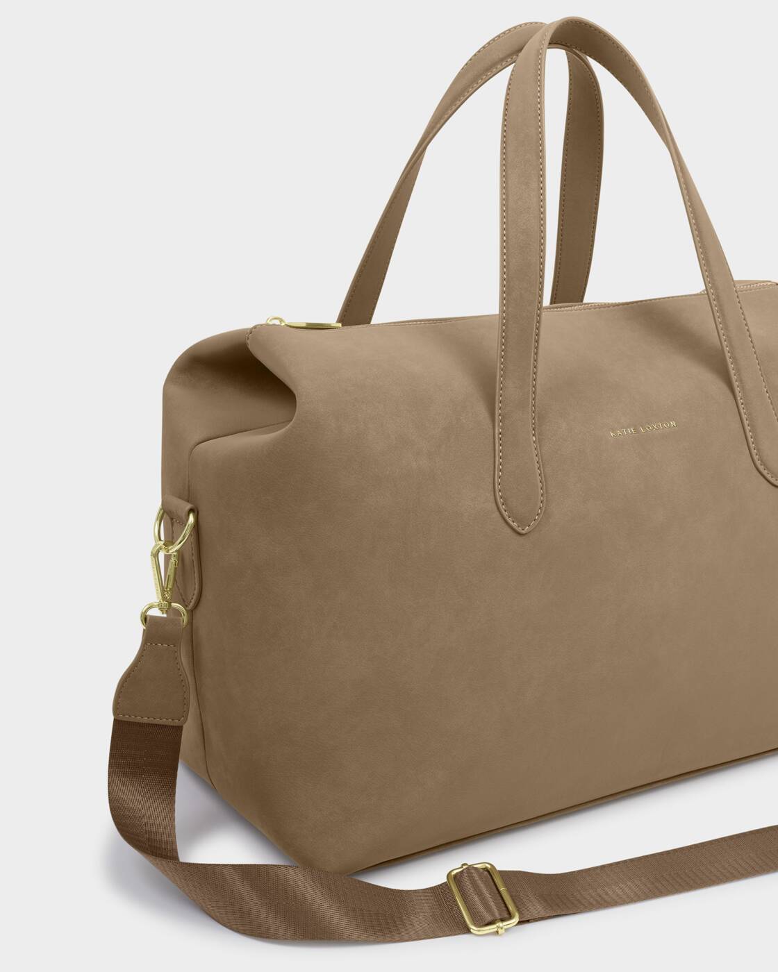 Katie Loxton Suedette Milan Cabin Bag in Taupe