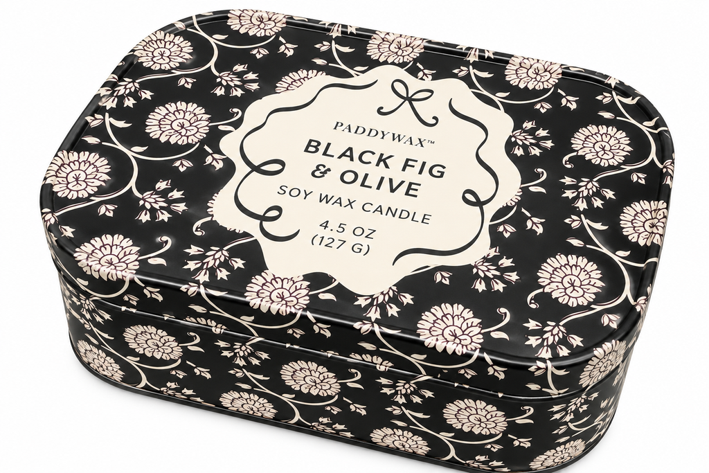 Paddywax Black Fig and Olive Tin Candle