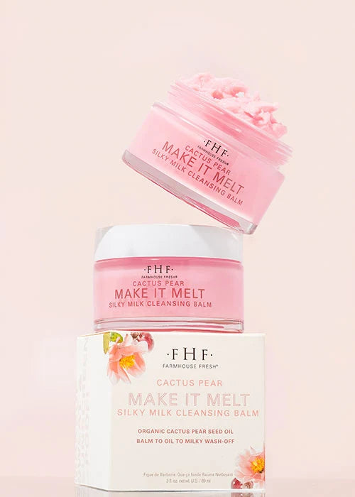 Farmhouse Fresh Cactus Pear Make It Melt Silky Milk Cleansing Balm 3 oz