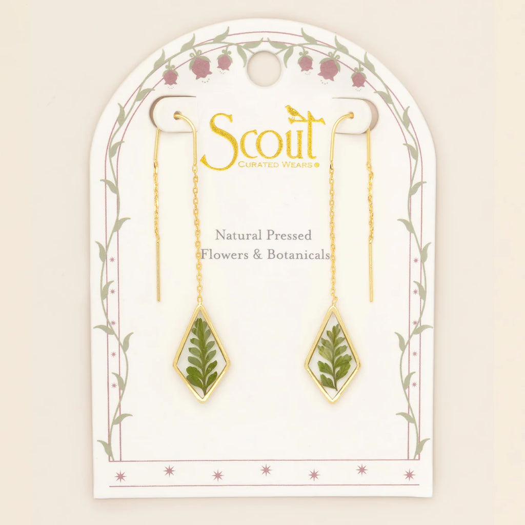 Pressed Flower Thread Earring