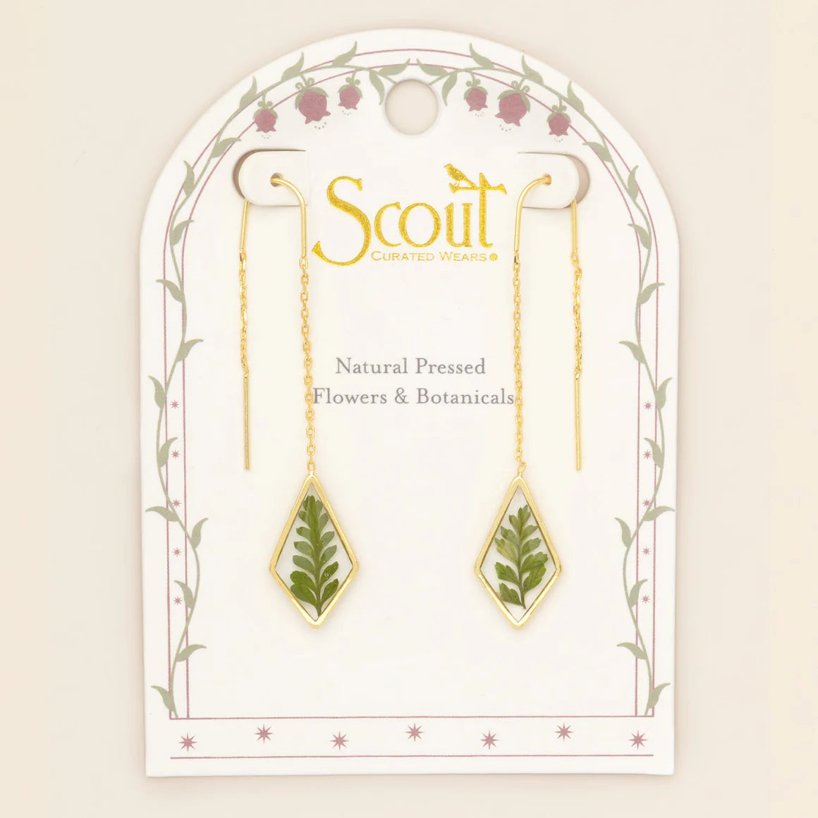 Pressed Flower Thread Earring