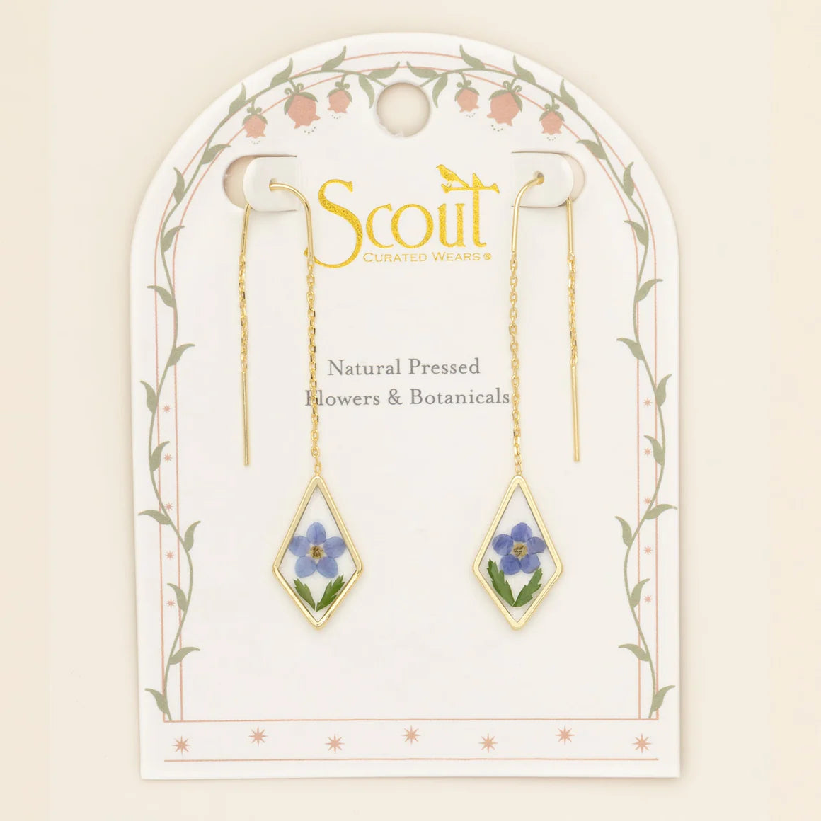 Pressed Flower Thread Earring