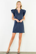 THML Suede Navy Dress