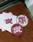 TEXAS A&M UNIVERSITY - WHITE 3-PLY COCKTAIL NAPKINS, SET OF 25