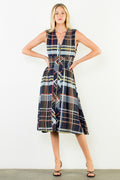 THML Plaid Midi Dress