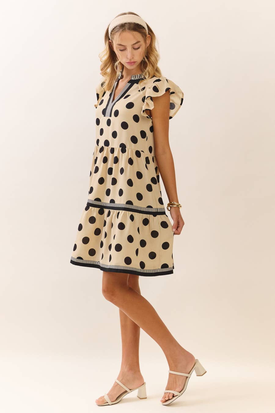 Tiered Polka Dot Dress