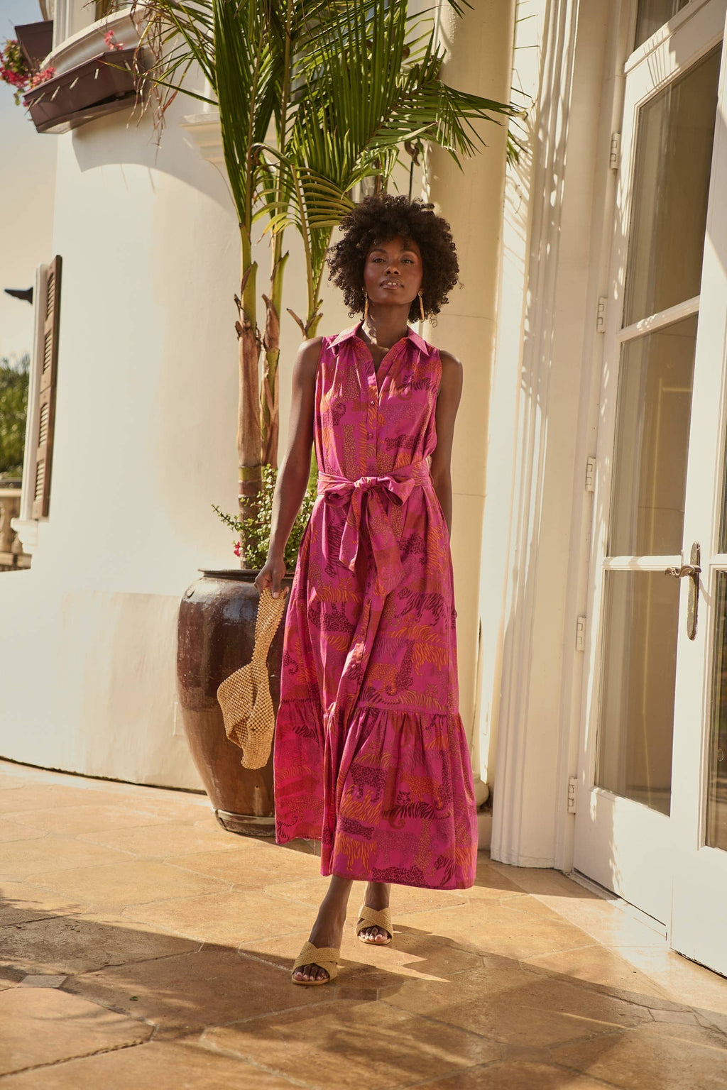 In the Jungle Collared Maxi Dress