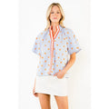 Short Sleeve Polka Dot and Stripe Top