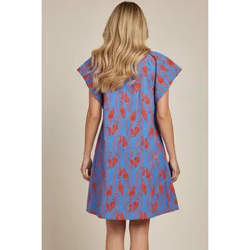 Leaf Print Tunic Dress