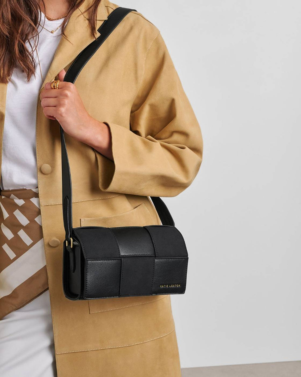 Katie Loxton Taya Woven Crossbody Black