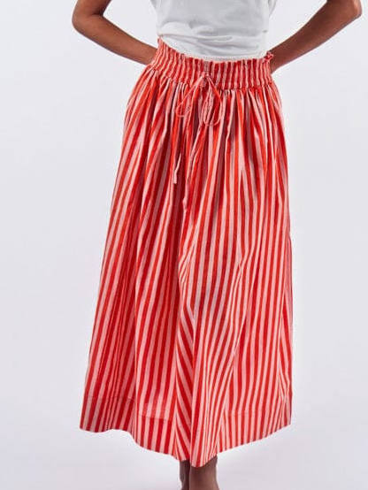 Ink and Alloy Striped Midi Skirt